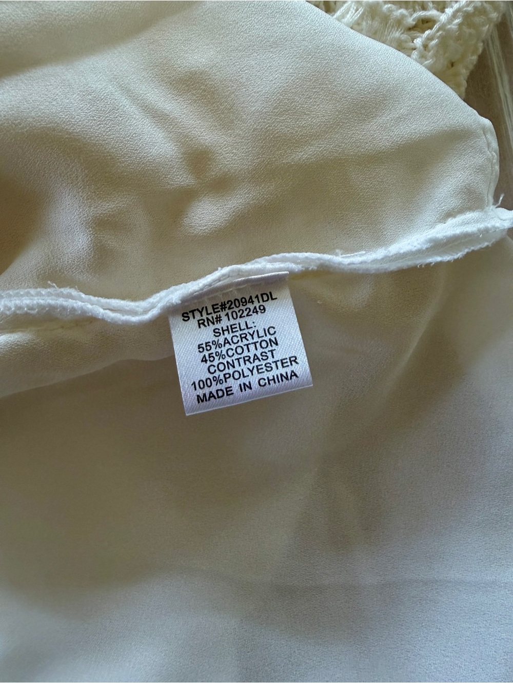 Anthropologie Skies Are Blue Women’s Cream Open-Knit Sweater - Picture 6 of 8